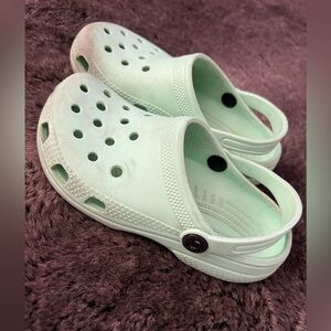 Kids CROCS Mint Green Clogs Size J2